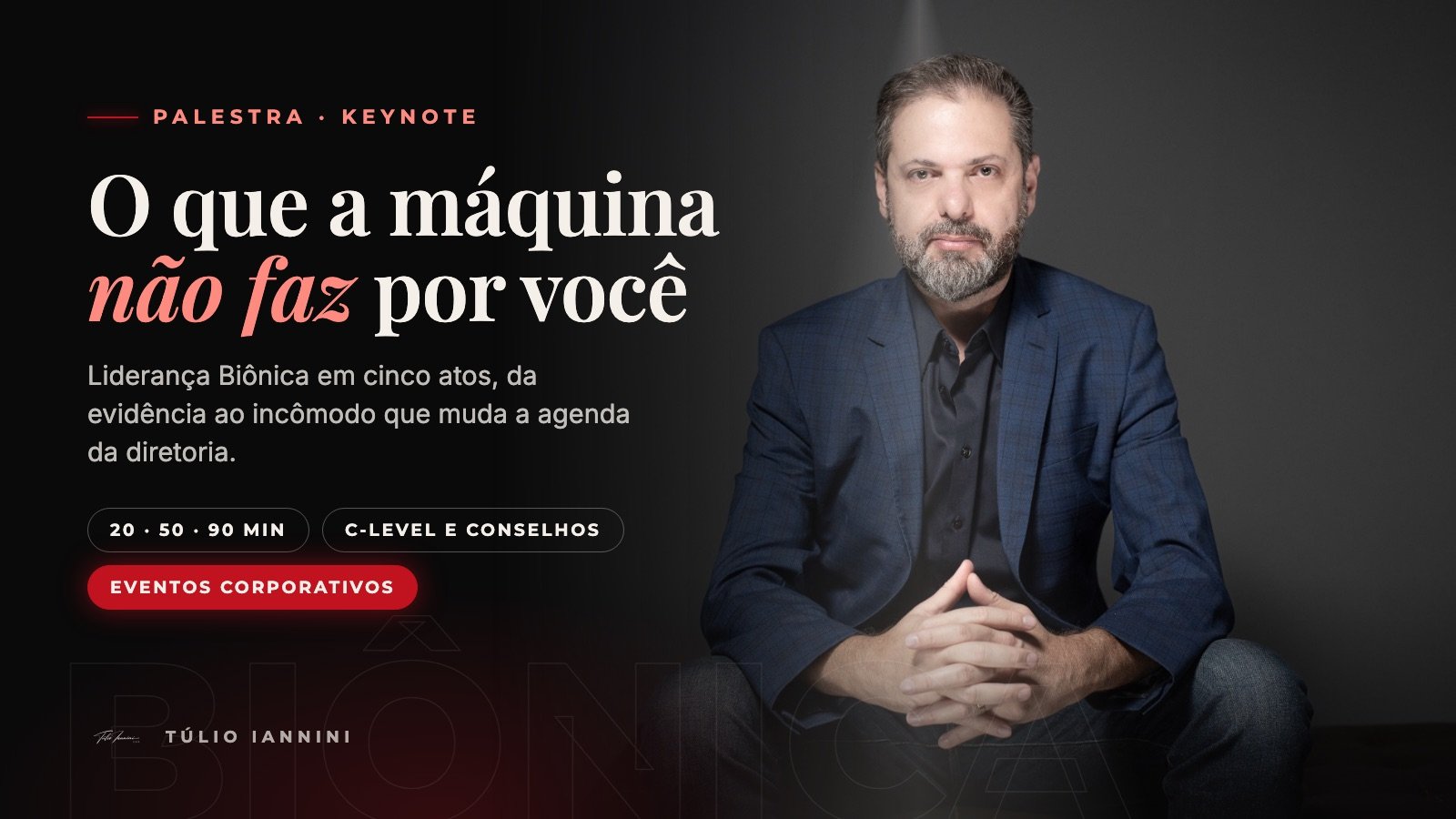 Palestra Liderança Biônica — o que a máquina não faz por você